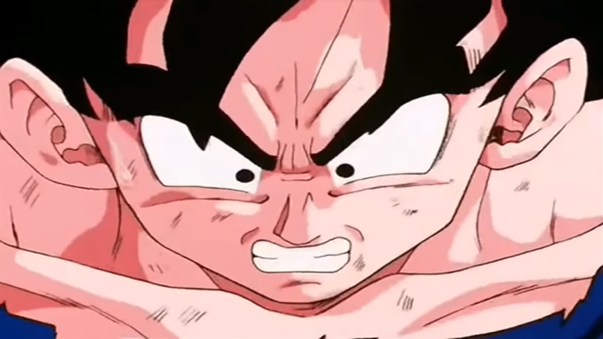 Dragon Ball Z Goku convirtiéndose en Super Saiyan