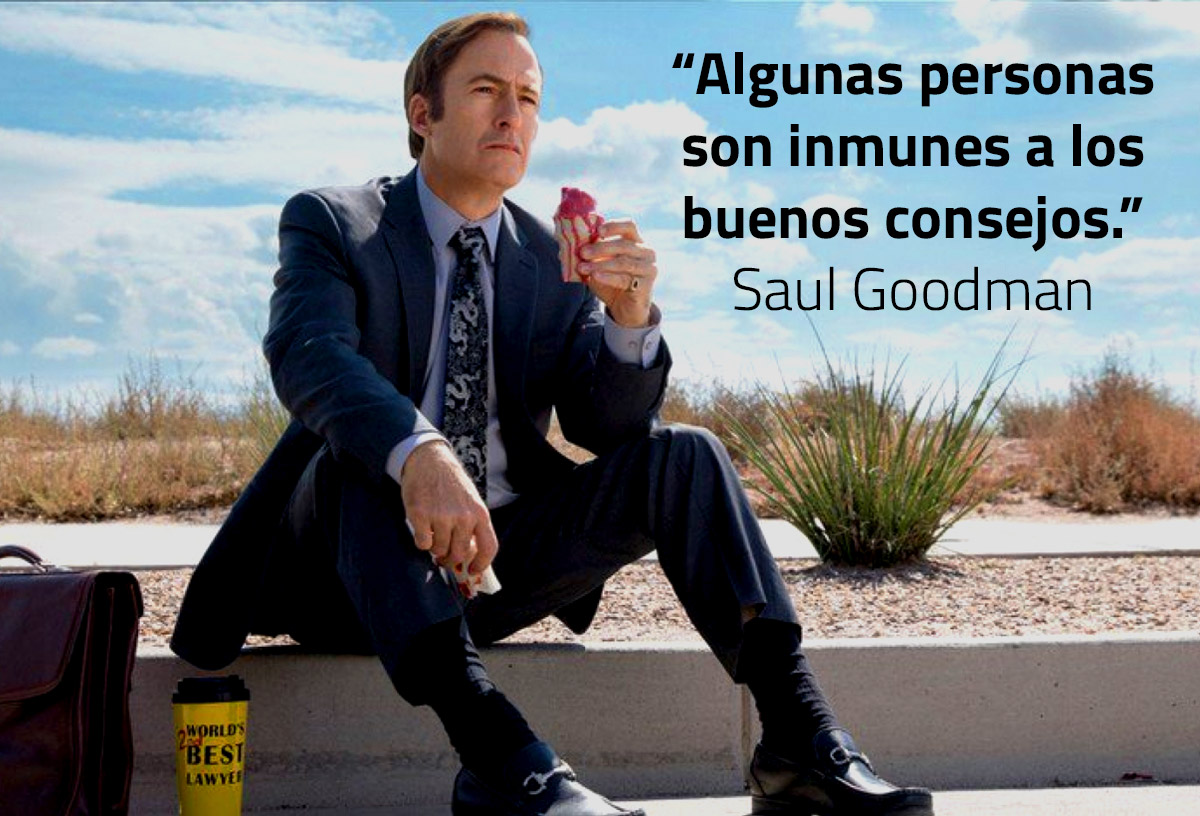 7 lecciones dictadas por Saul Goodman que te harán desearlo como tu abogado  - Tentulogo