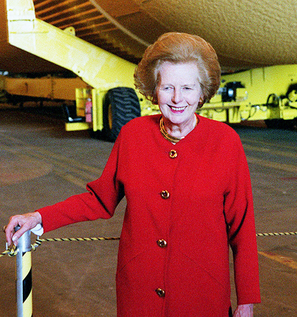 Margaret Thatcher a sus 75 años