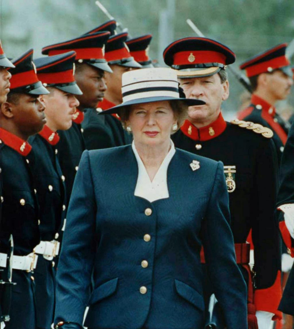Margaret Thatcher en 1990