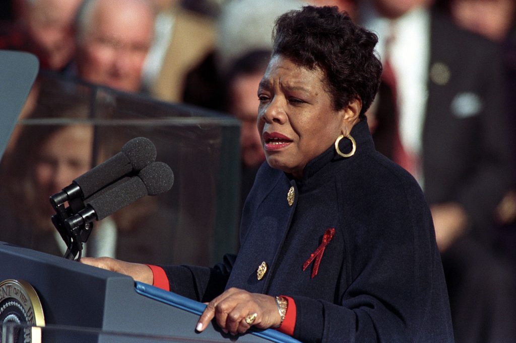 Maya Angelou en la inauguración del Presidente Bill Clinton